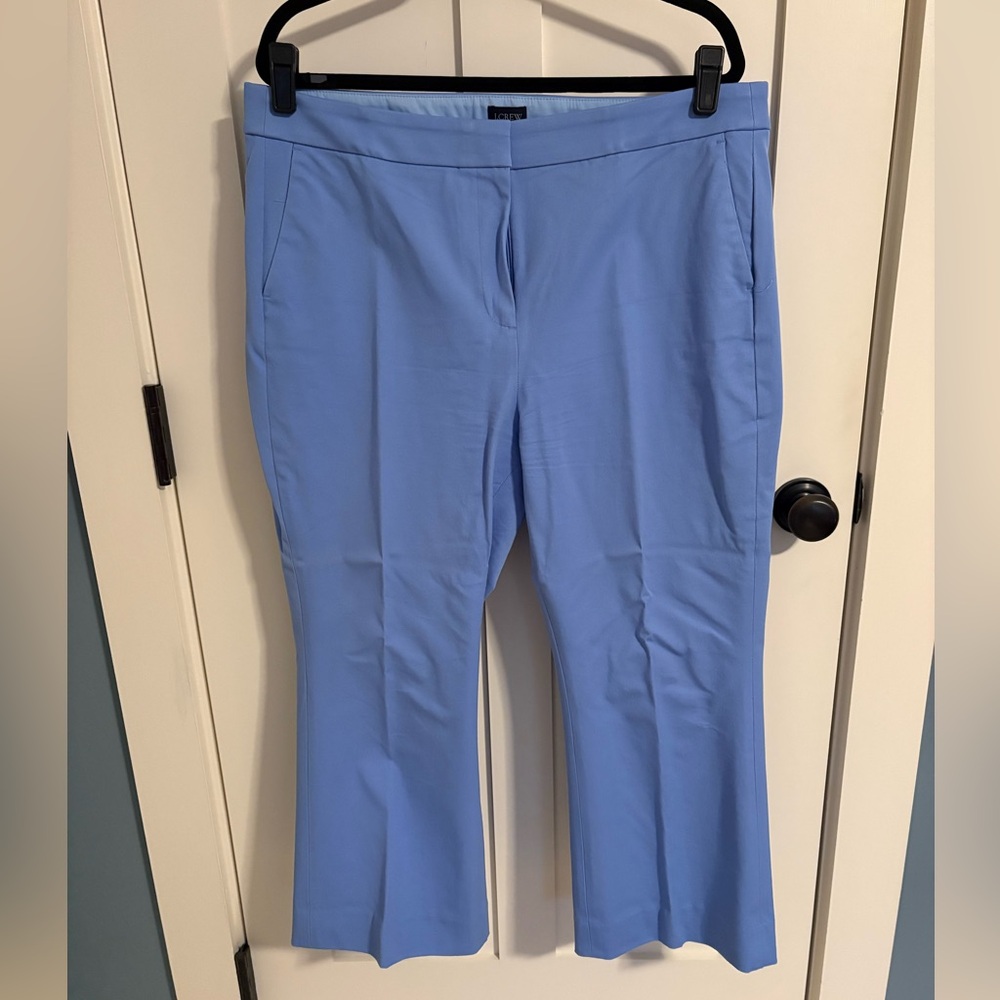 J. Crew Factory Sky Blue Cropped Flare Pants